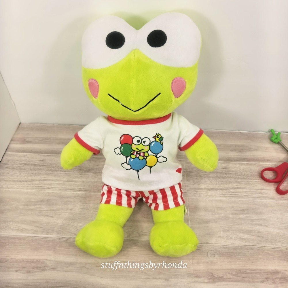 Build-A-Bear Workshop 15" SANRIO KEROPPI Frog Plush Stuffed Toy With Outfit